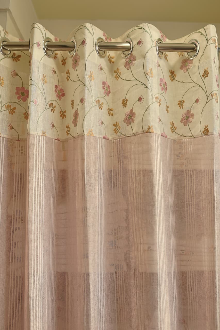 Curtains-Premium embroidery designer sheer curtains