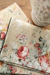 Bedsheets - King anokhi Quilted pillow cover bedsheets pastel exc