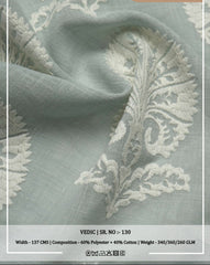 Fabric only Curtains -Premium embroidered designer curtains semi Transparent