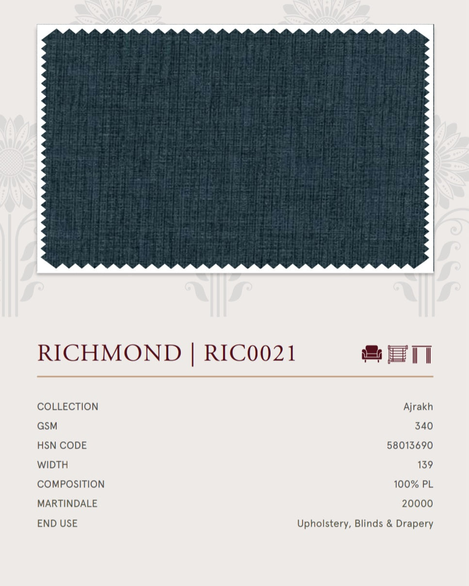 Upholstery fabrics -Ajrakh(Richmond)