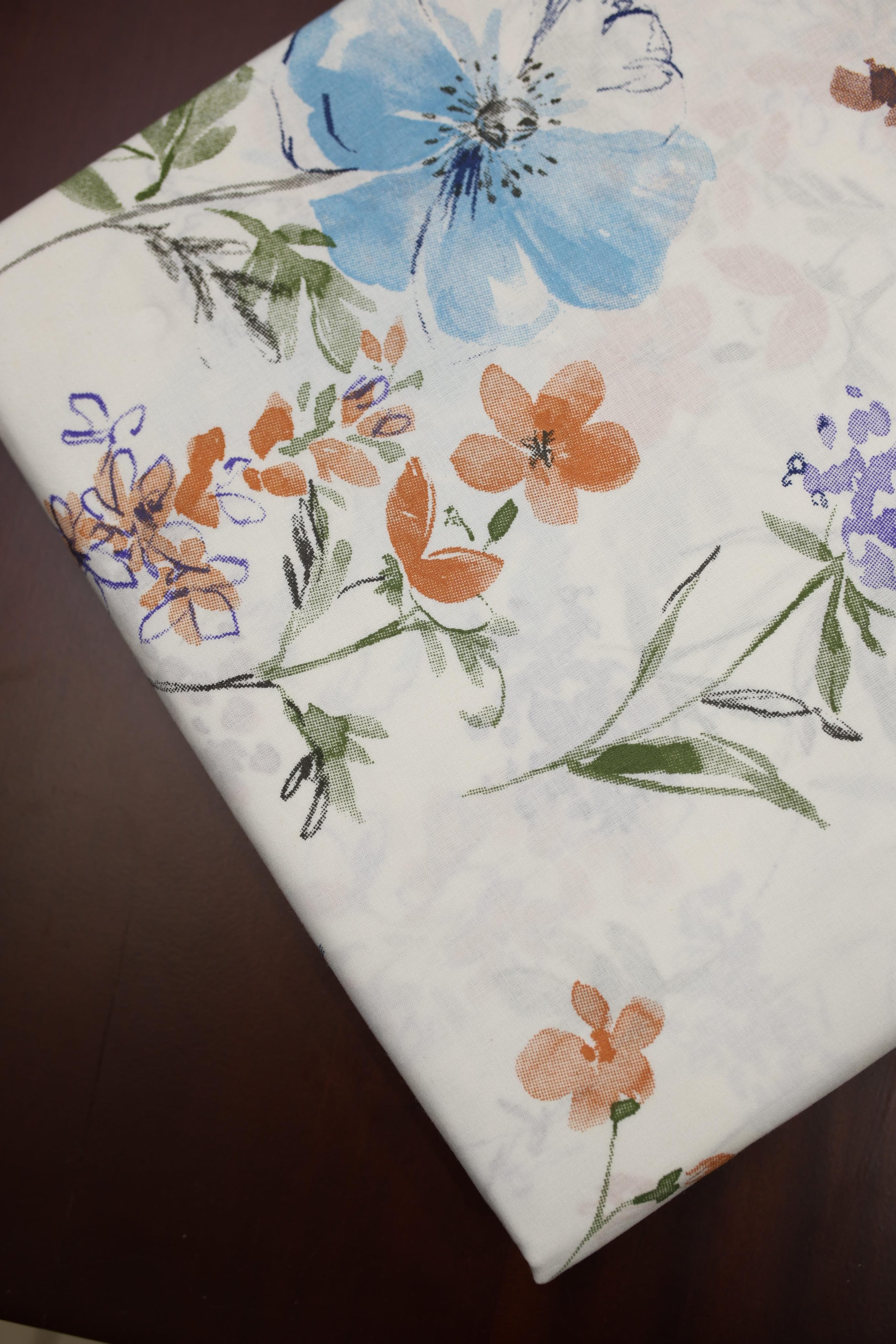 Bedsheets - Queen premium soft cotton bedsheet Digital print DD (cresta) 2.24*2.54 mtr