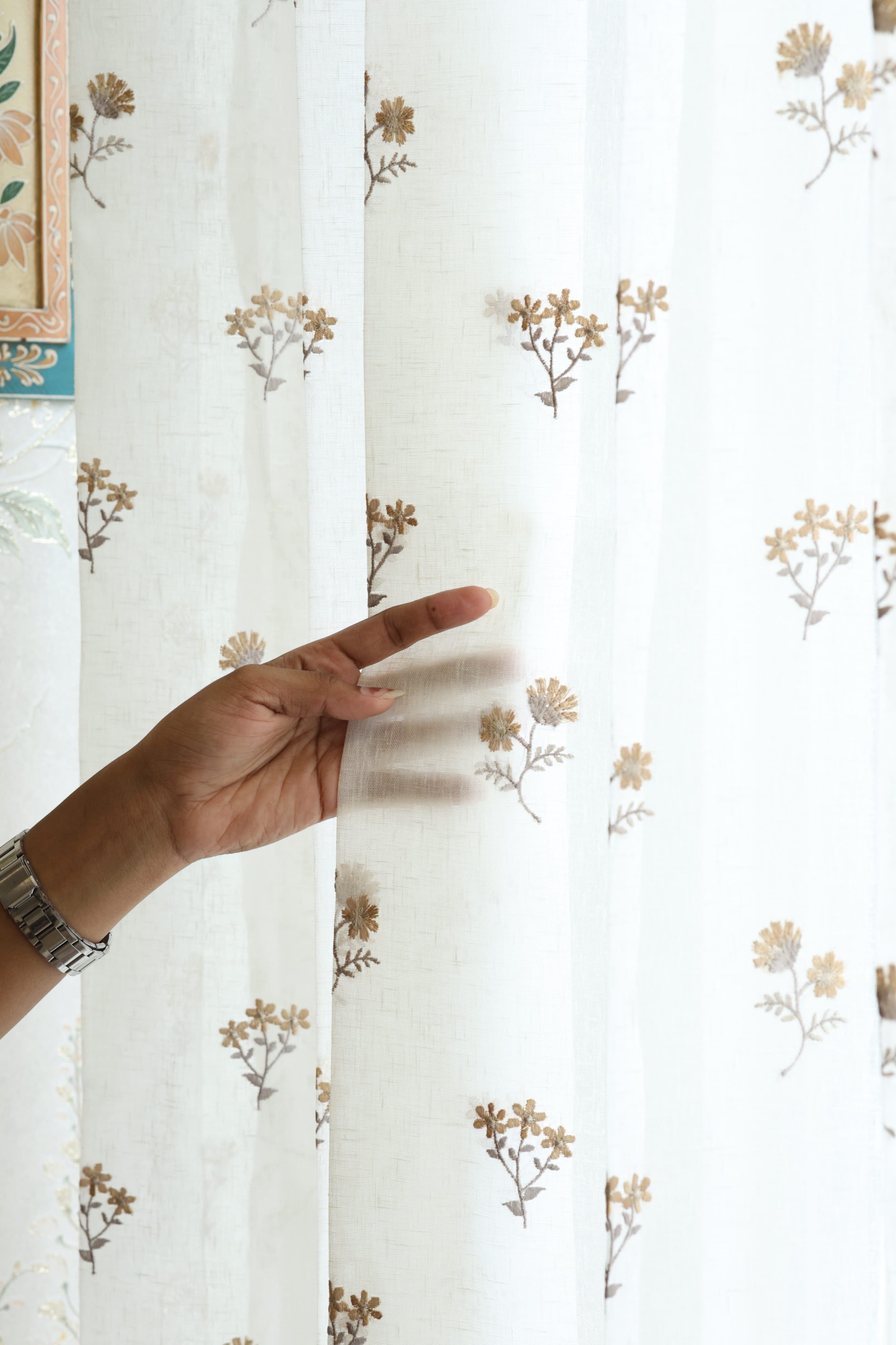 Premium Embroidery Sheer Curtain - Amelia