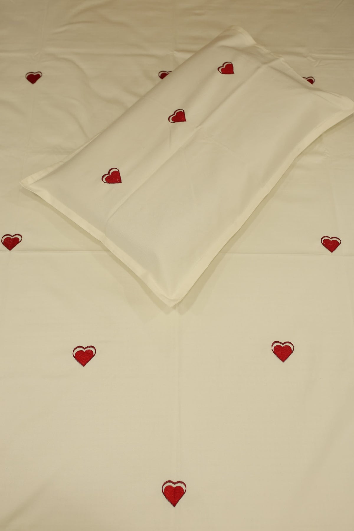 Bedsheets - single premium machine embroidery White  bedsheets
