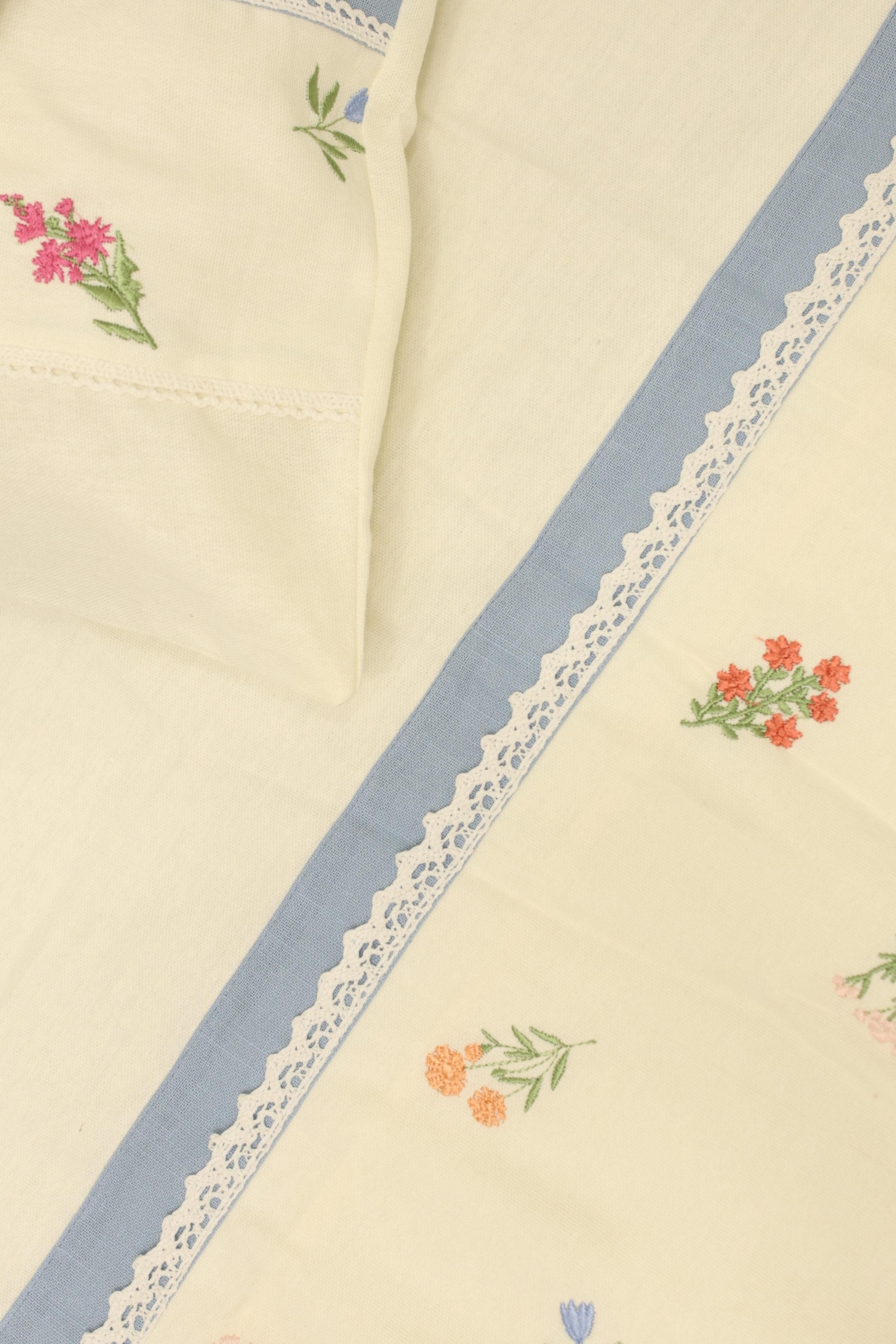 Bedsheets - King premium Machine Embroidery Bedsheet multi