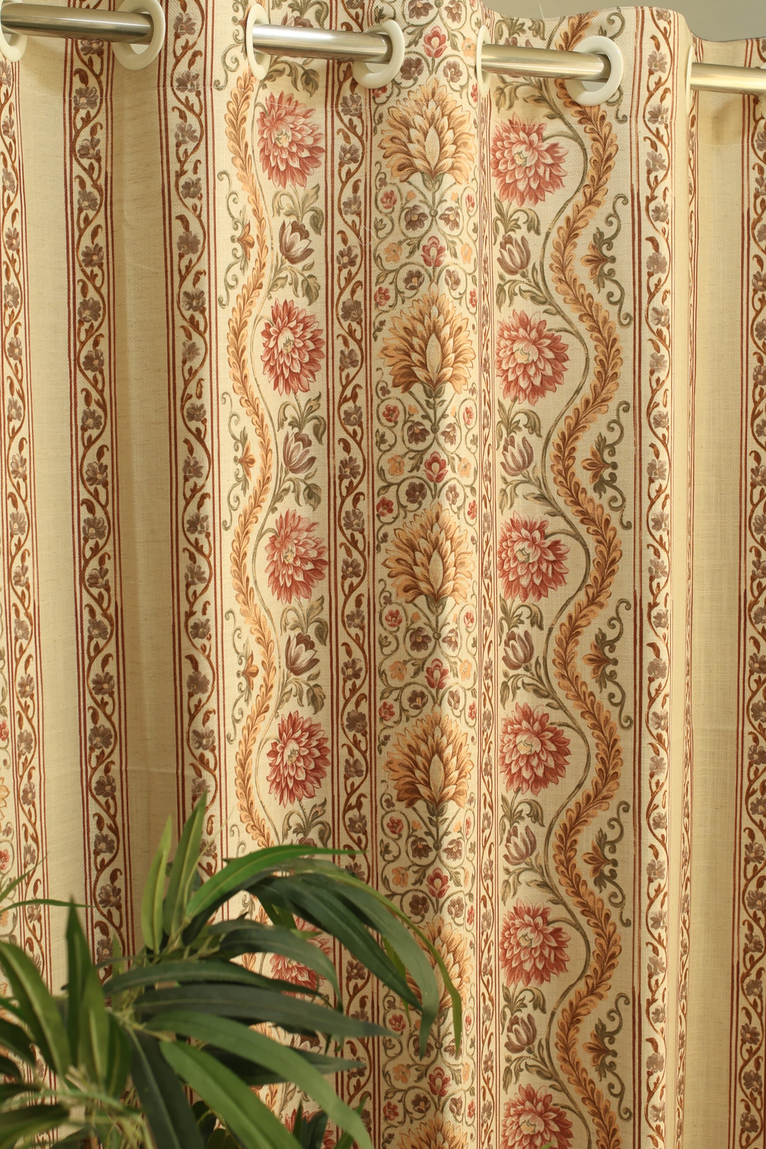 Curtains:Handblock printed curtains(sheer and opaque)