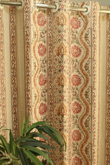Curtains:Handblock printed curtains(sheer and opaque)