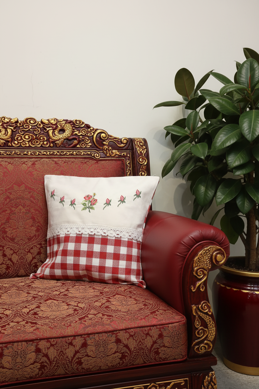 Cushion covers - 16*16 inches cross stitch embroidery