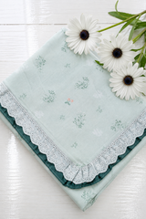 Bedsheets - Premium King cotton lace bedsheets majestic