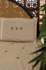 Bedsheets - Queen cross stitch embroidered bedsheets