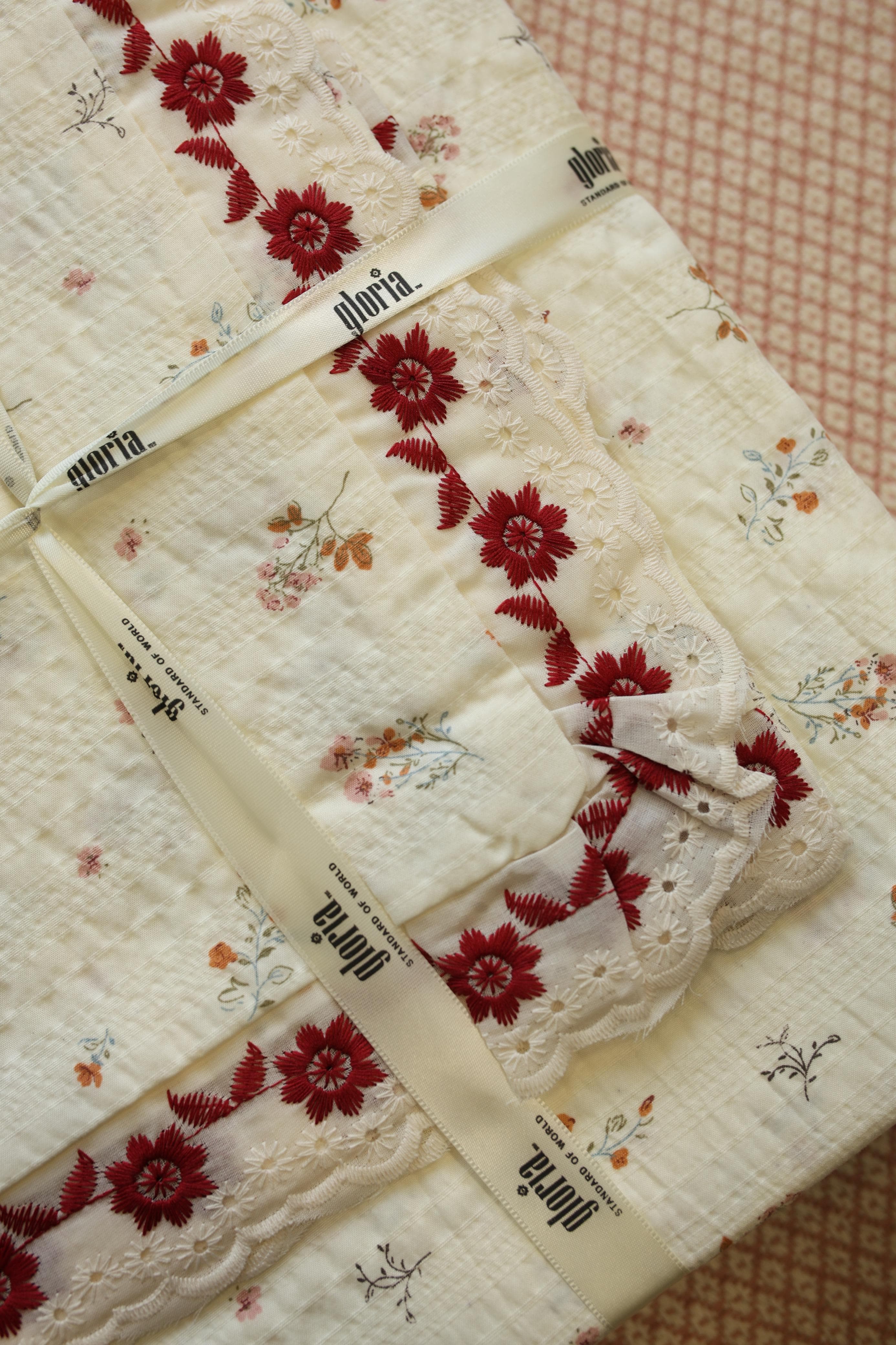Bedsheets - Premium King soft cotton lace bedsheets majestic