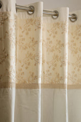 Curtains - Embroidery designer opaque curtains Vanilla leaves