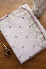 Bedsheets - Premium King soft cotton lace bedsheets majestic