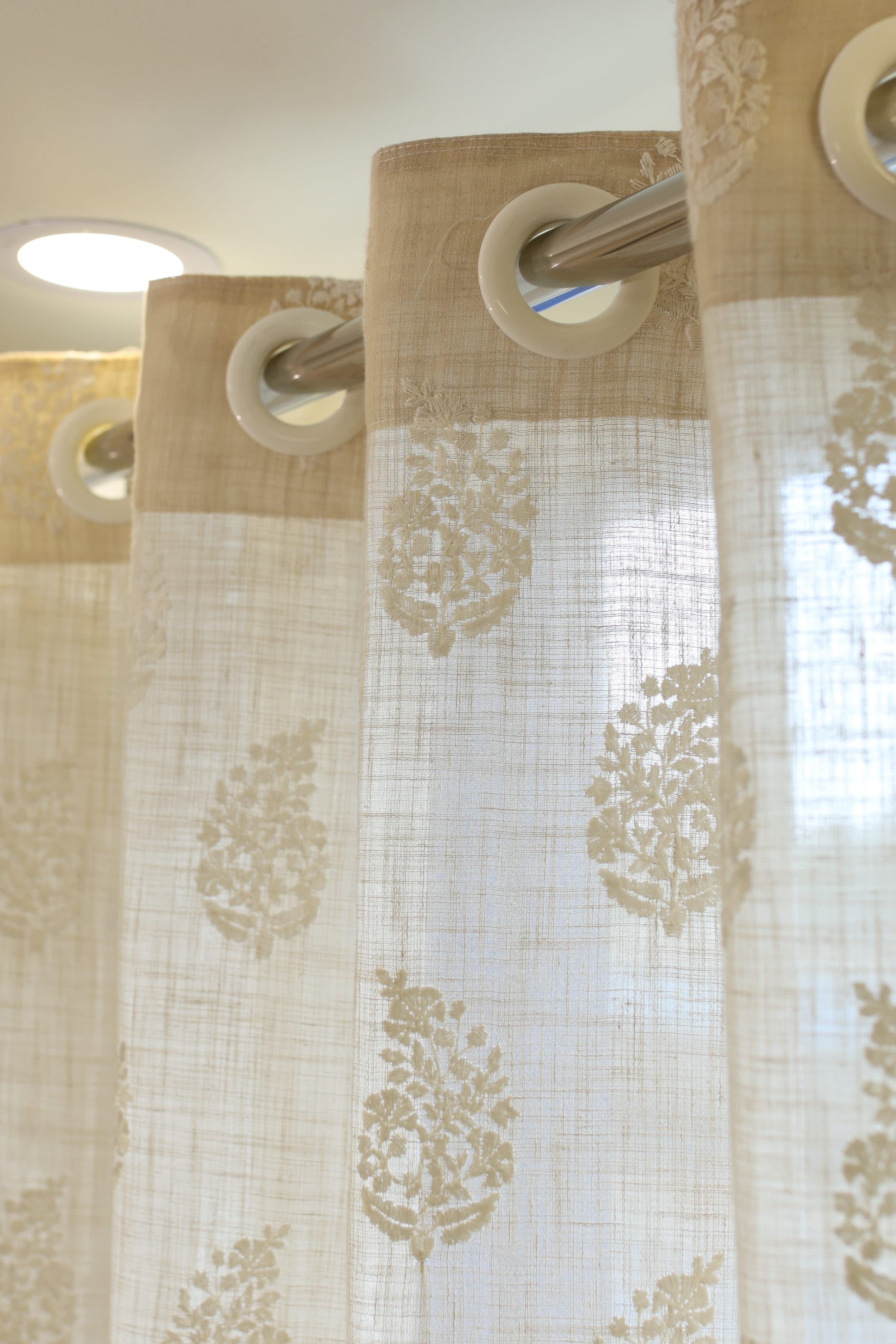 Curtains -Premium embroidery designer curtains semi Transparent/sheer vedic prebooking