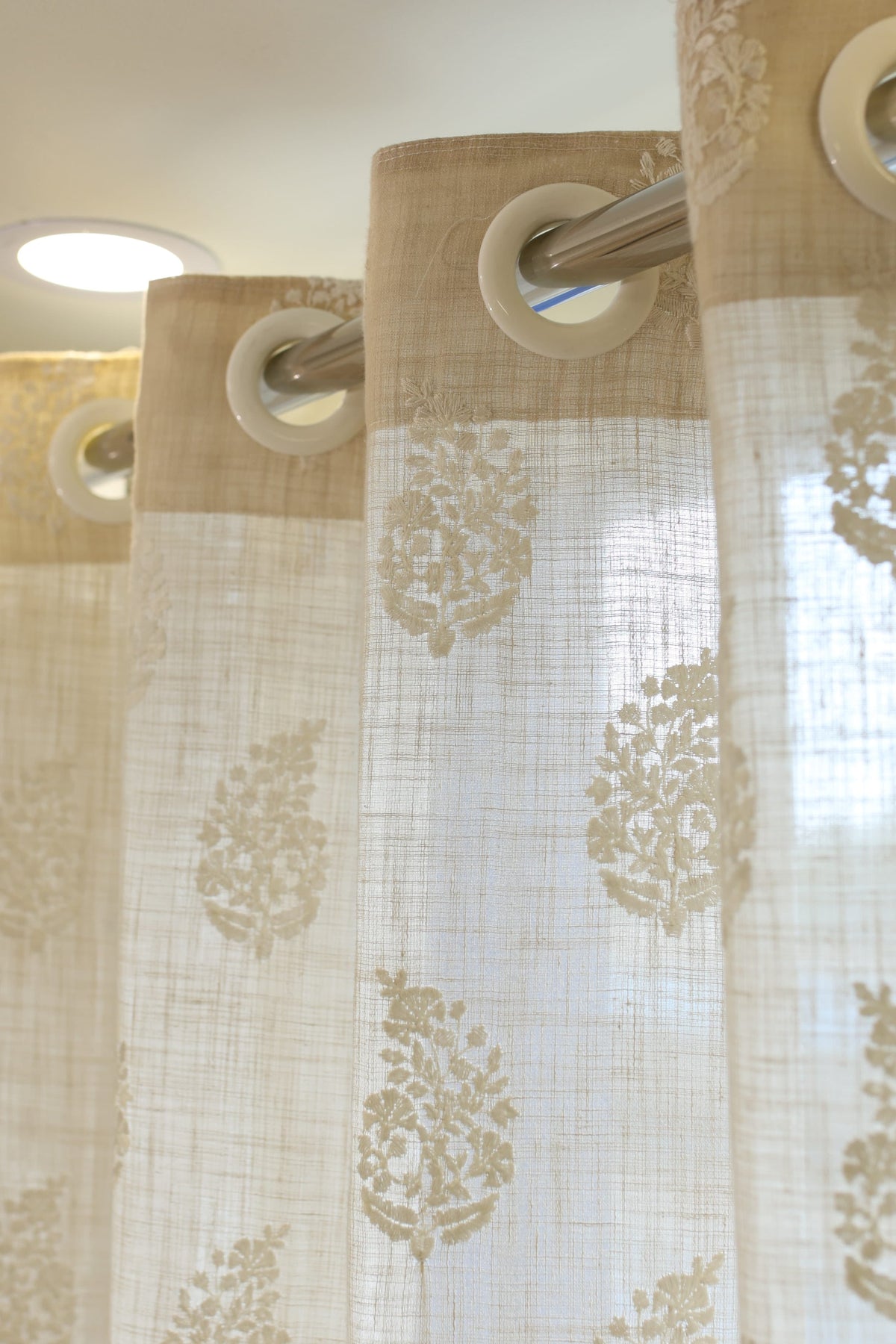 Curtains -Premium embroidery designer curtains semi Transparent/sheer vedic prebooking