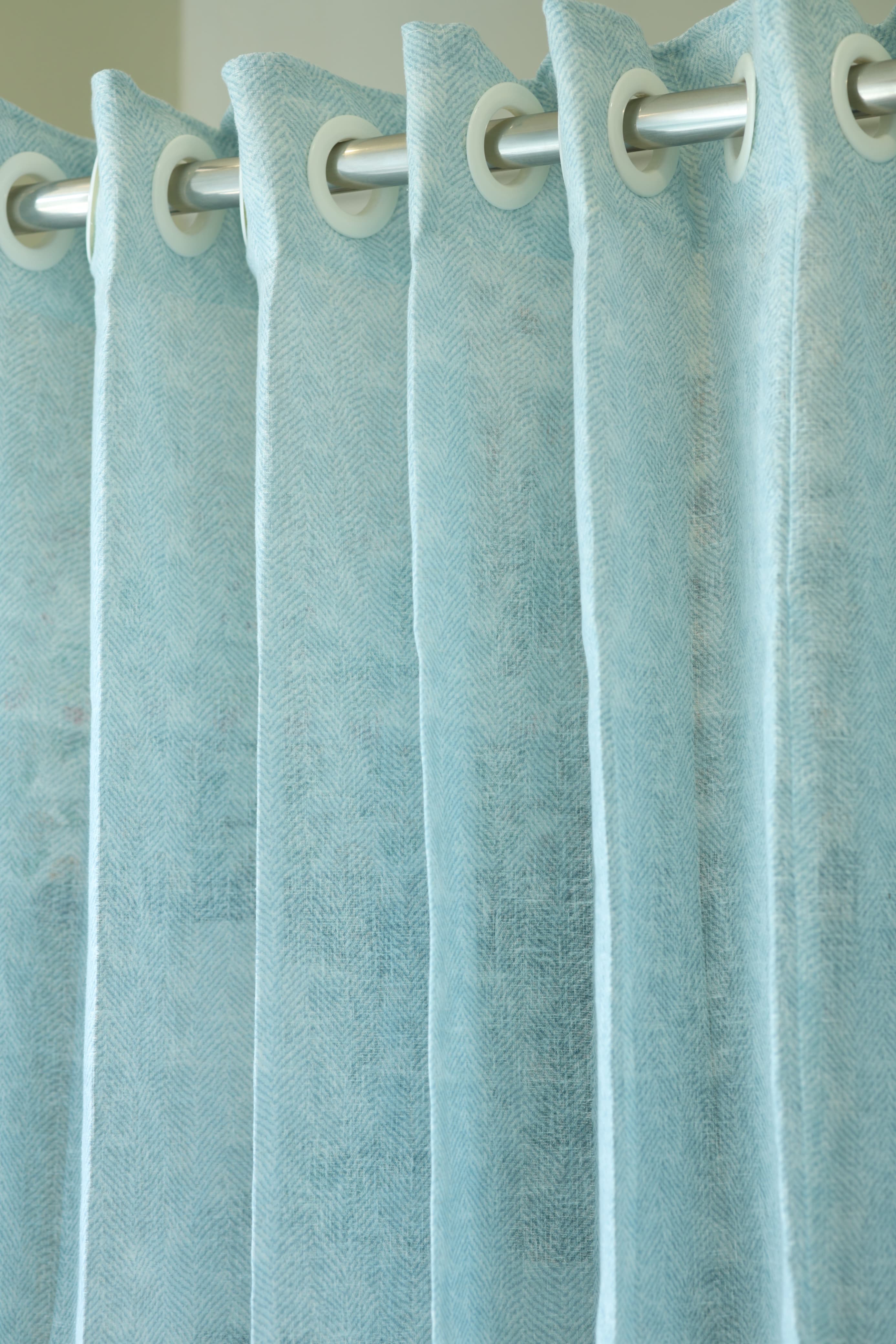 Amethyst Sheer Curtain – Semi Transparent Herringbone print