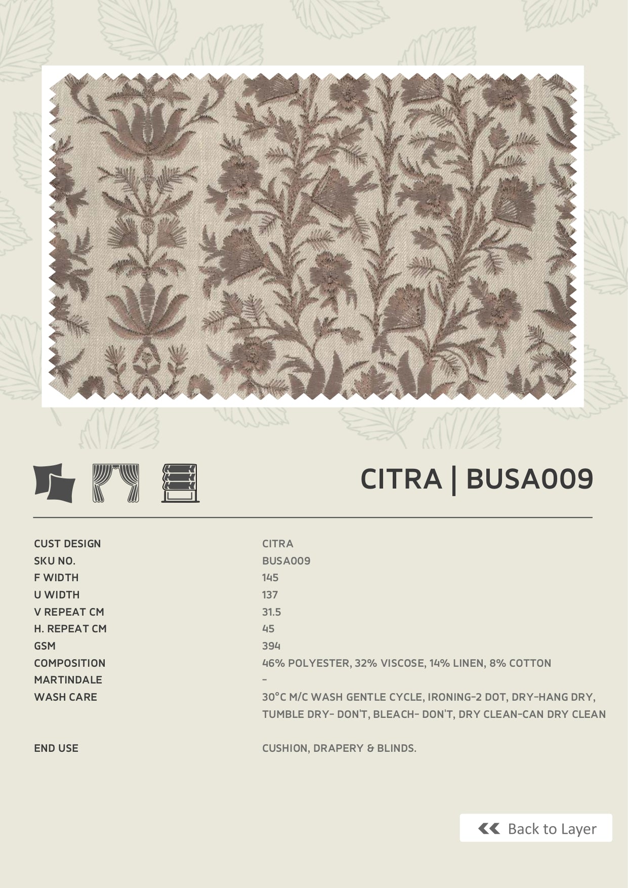 Fabric only-Premium embroidered curtains fabric only(Blinds, Curtains, Cushion covers)