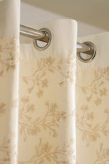 Curtains - Embroidery designer opaque curtains Vanilla leaves