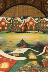Christmas 7D Panel Print King Size Bedsheet Set - Xmas edition
