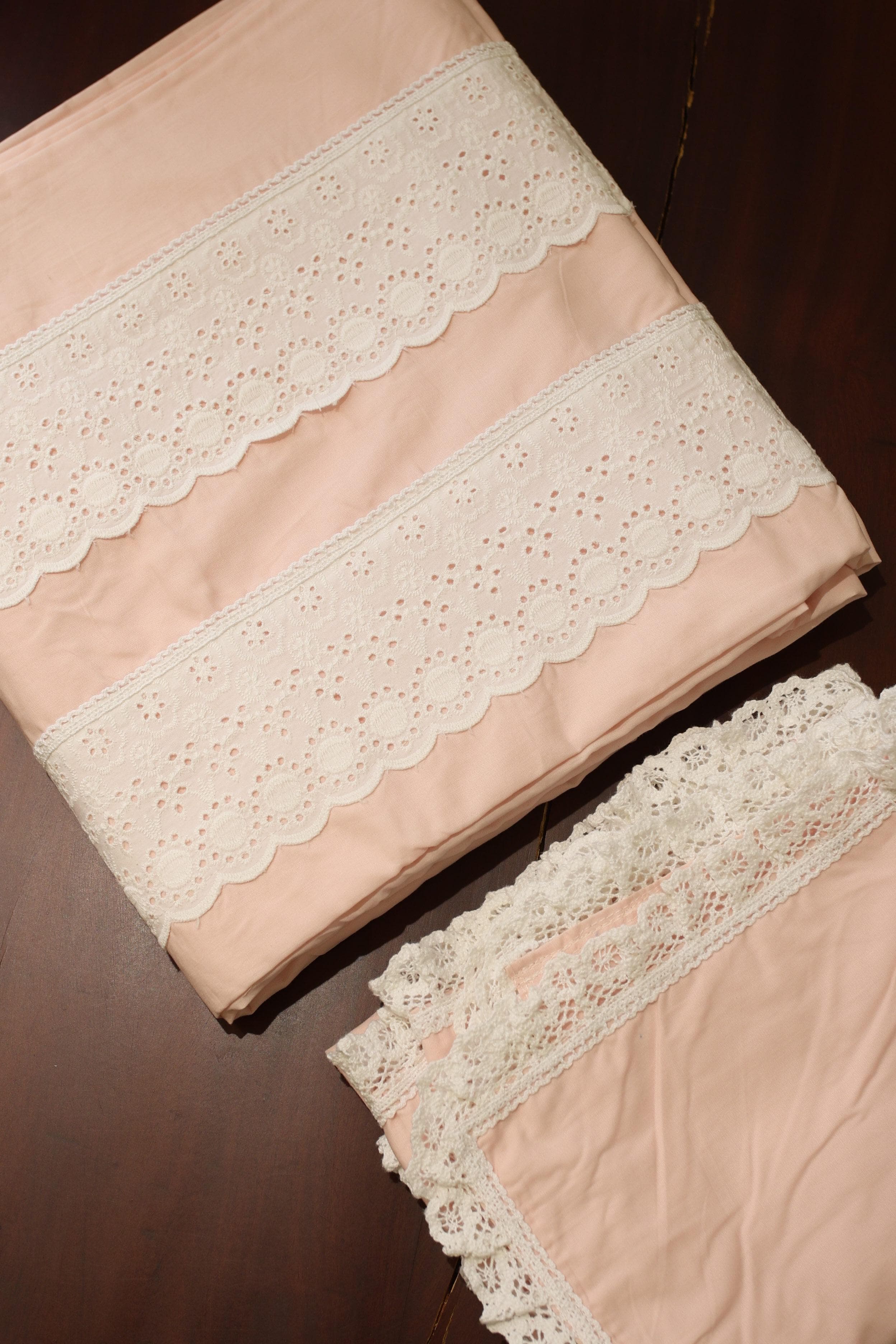 Bedsheets - Premium designer  king Crochet lace Bedsheets dd
