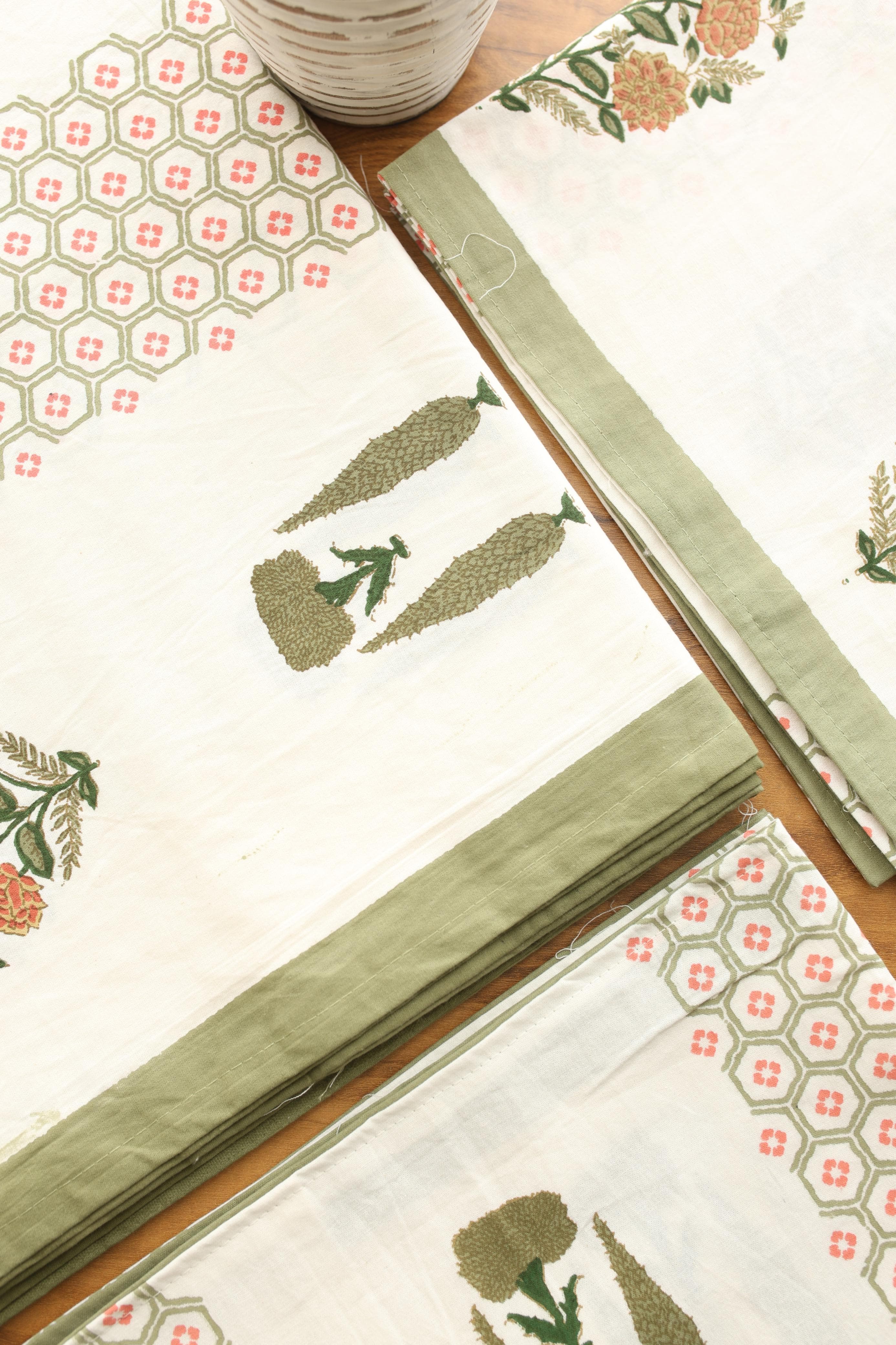 Bedsheets - Handblock queen rajwada print bedsheets