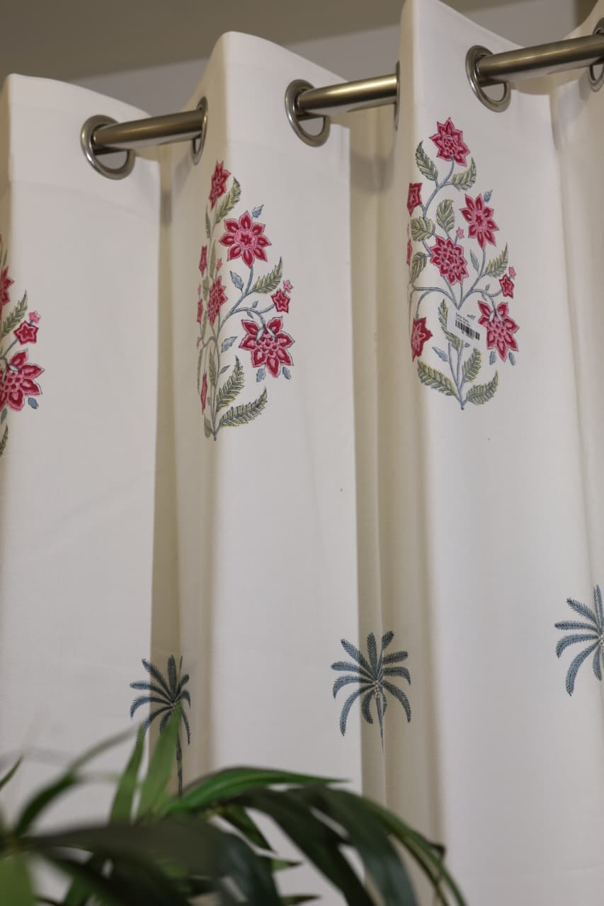 Curtains - Handblock printed curtains Diwali sale