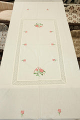 Table cloths - 6 seater cross stitch embroidery