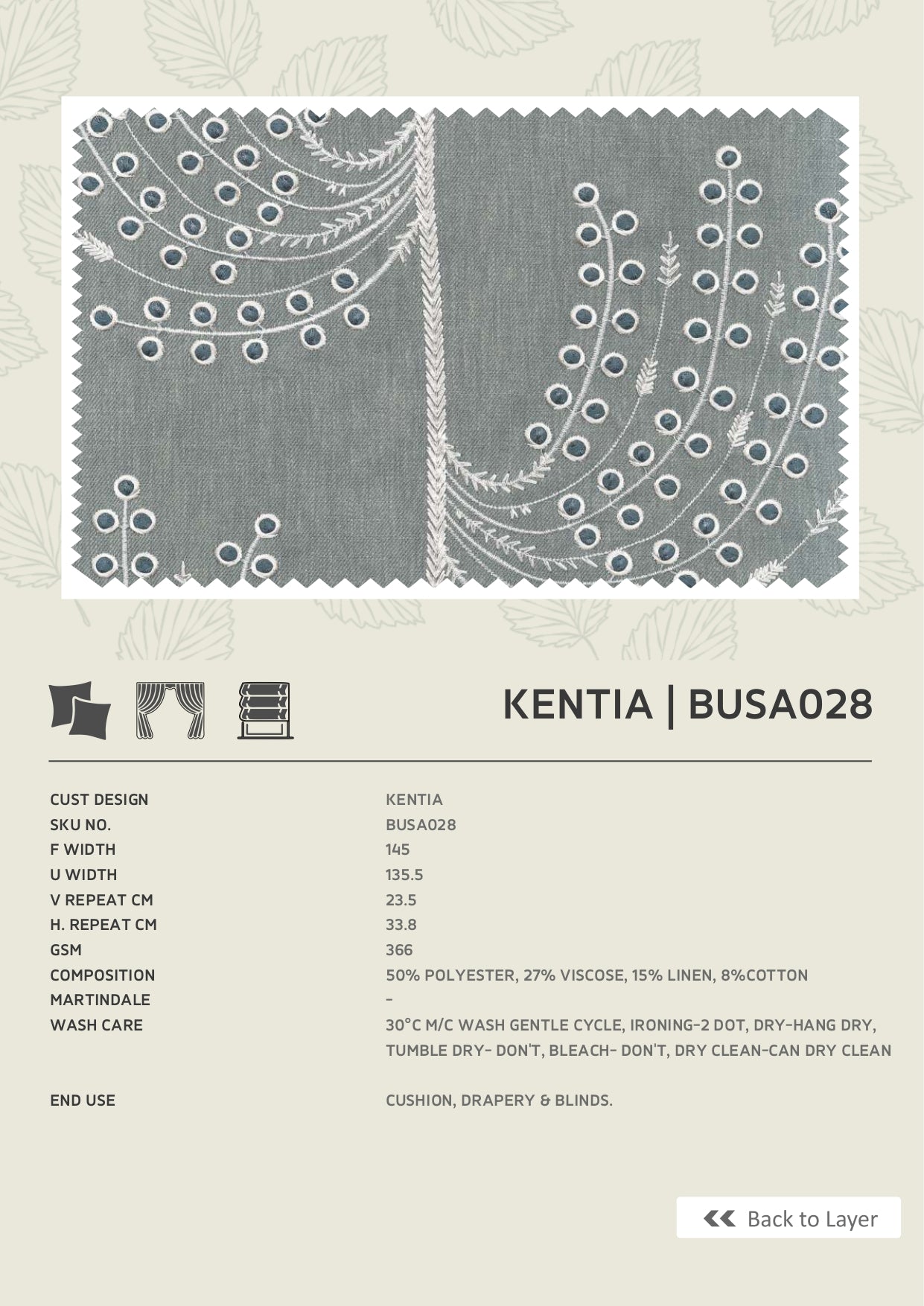 Fabric only-Premium embroidered curtains fabric only(Blinds, Curtains, Cushion covers)