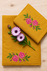 Bedsheets - Single Cross stitch embroidery bedsheets