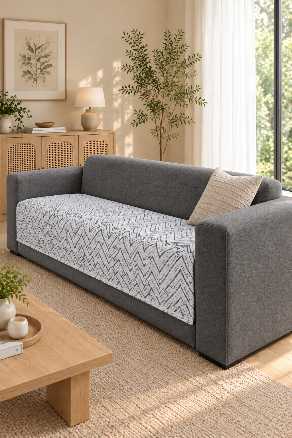 Sofa protector -  description (Colour : Offwhite )