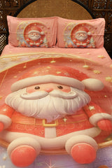 Christmas 7D Panel Print King Size Bedsheet Set - Xmas edition