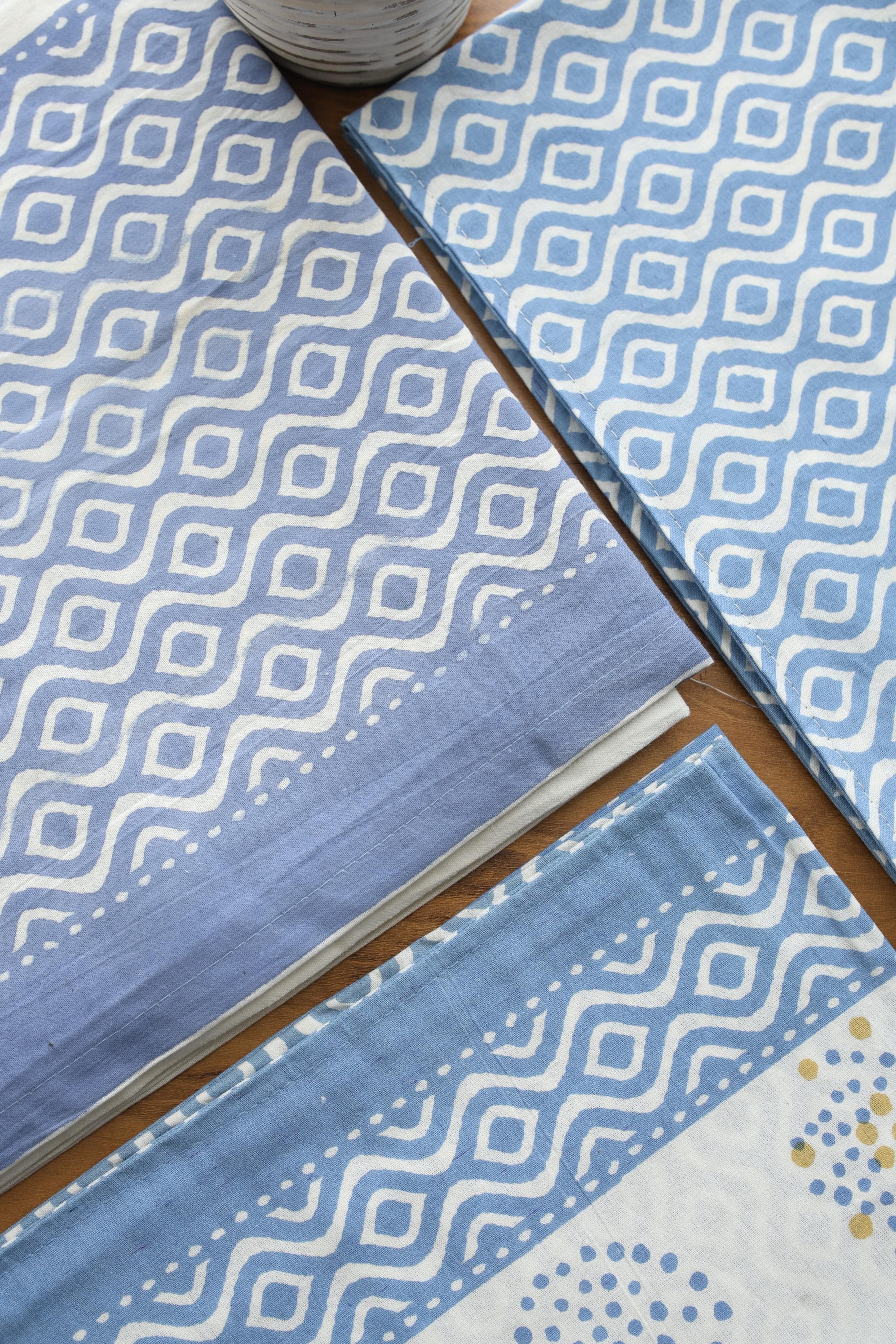 Bedsheets - King handblock veg print bedsheets