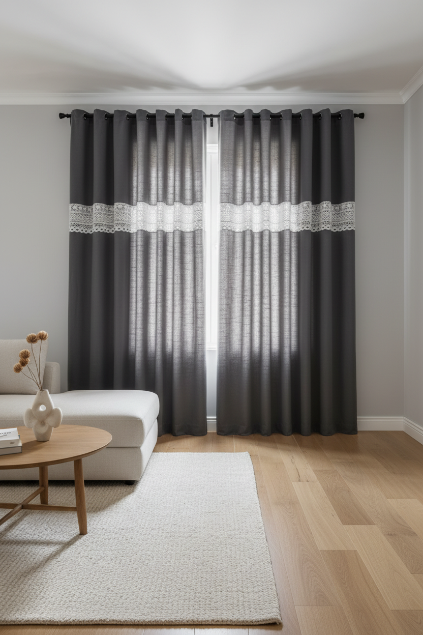 Curtain : Opaque Back tab curtains
