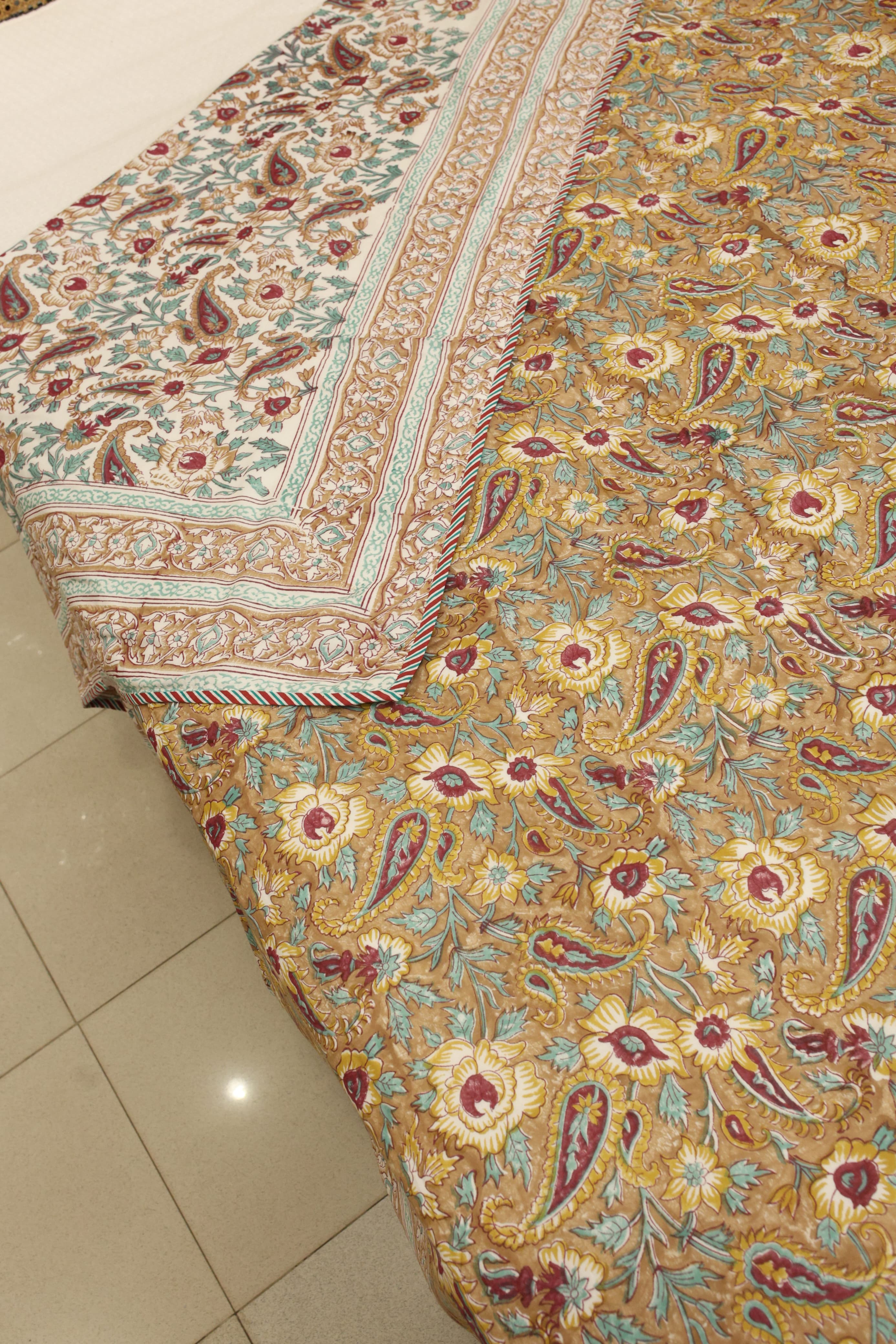 Double dohar / Blanket - Mughal handblock print