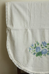 Floral Cross Stitch Embroidered Sofa Back / chair back Cover Set 3+1+1