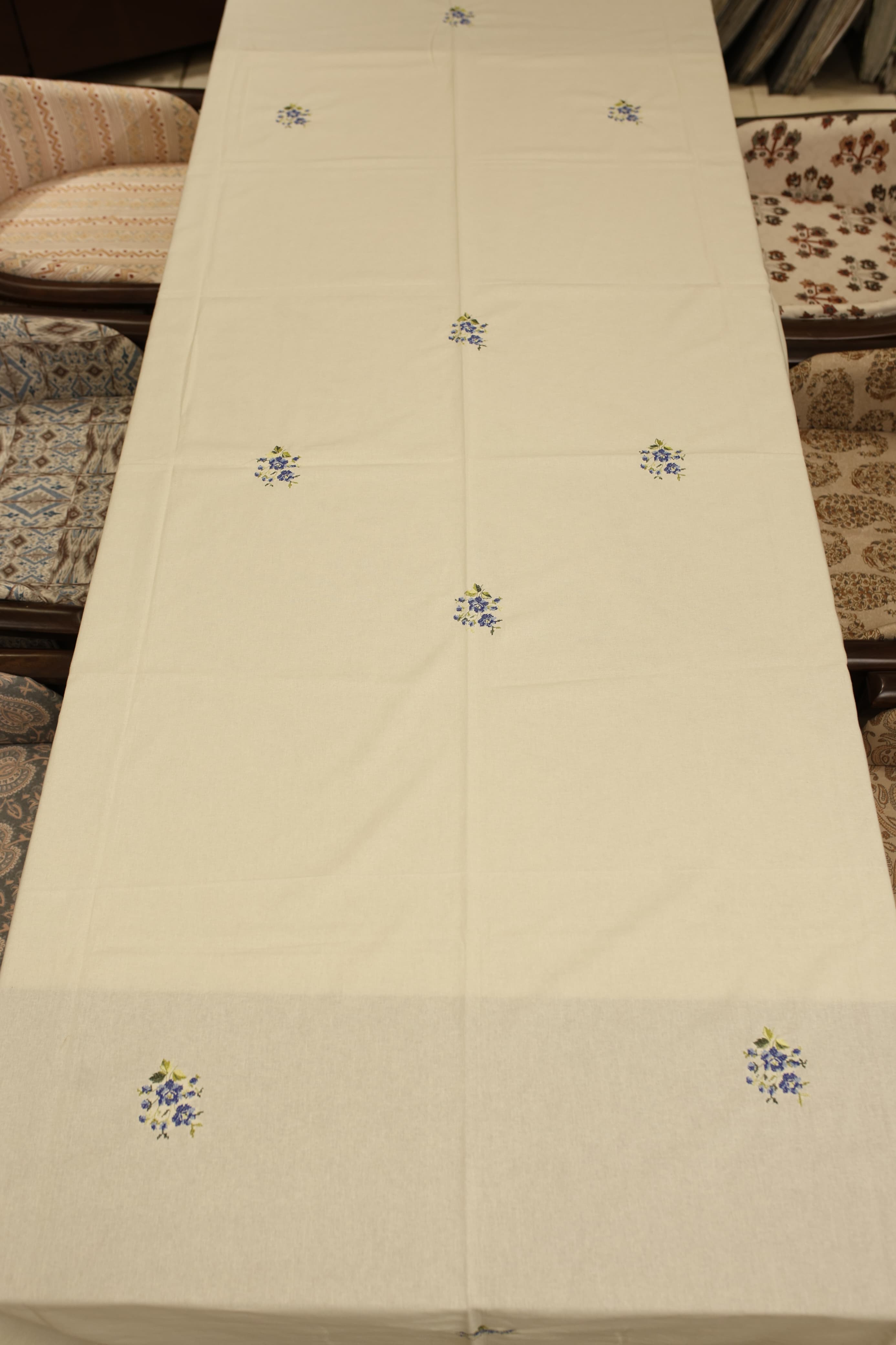 Table cloths - 8 seater cross stitch embroidered