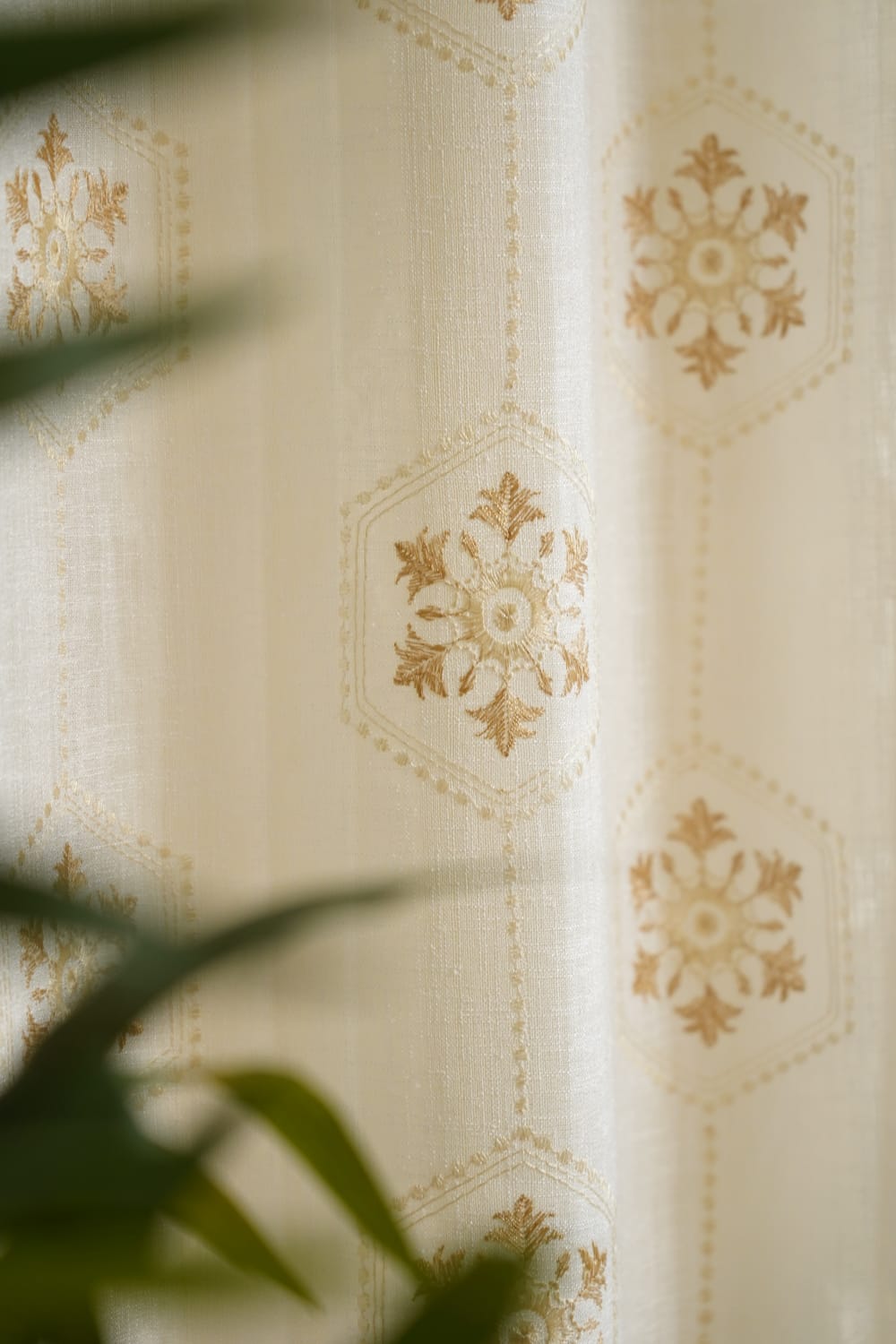Curtains-Premium embroidered sheer curtains