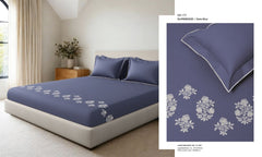 Bedsheets - King Premium machine embroidery bedsheets Sansaar : Charm