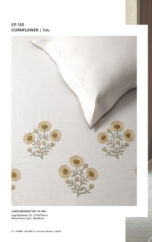 Bedsheets - King Premium machine embroidery bedsheets Sansaar : Saembro