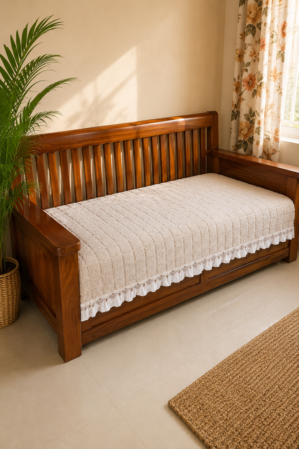 Sofa protector -  description (Colour : Beige)