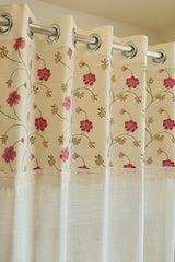 Curtains-Premium embroidered sheer curtains