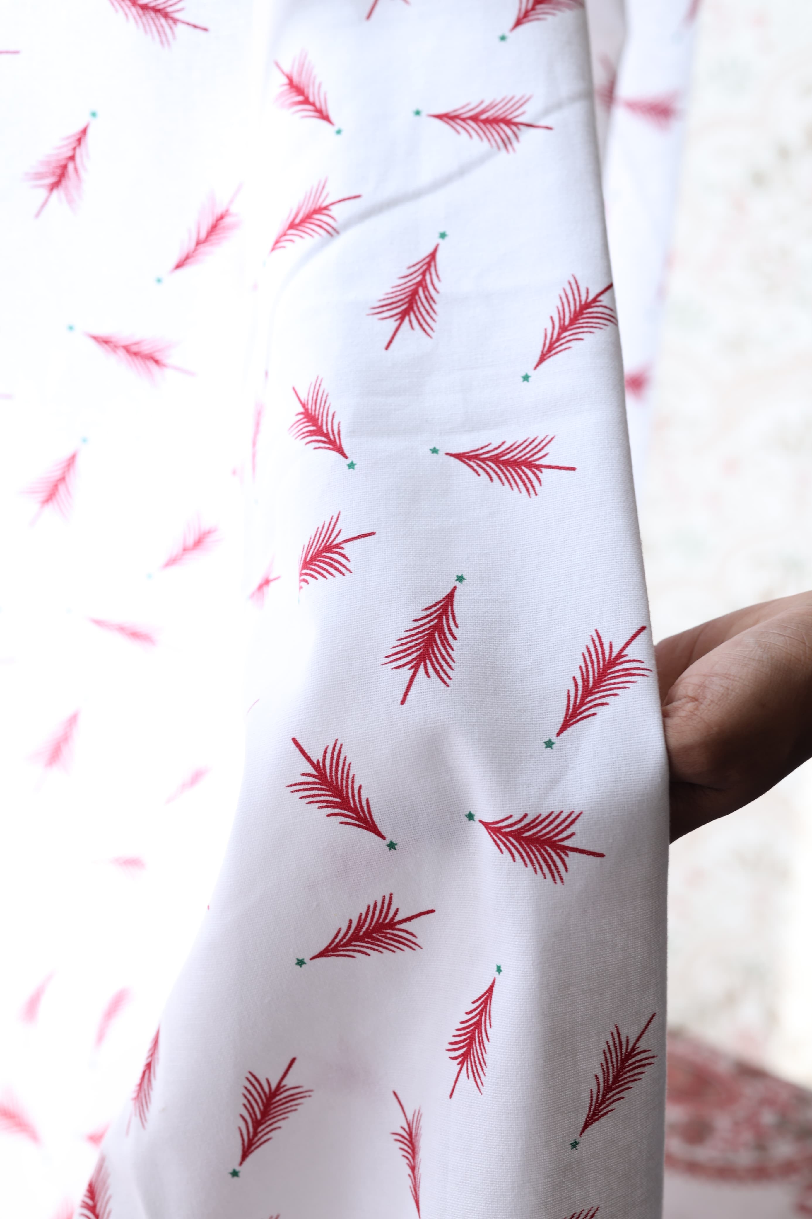 Opaque Cotton Curtain - 7 Ft   Xmas edition