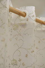 Curtains-Embroidered organza sheer curtains