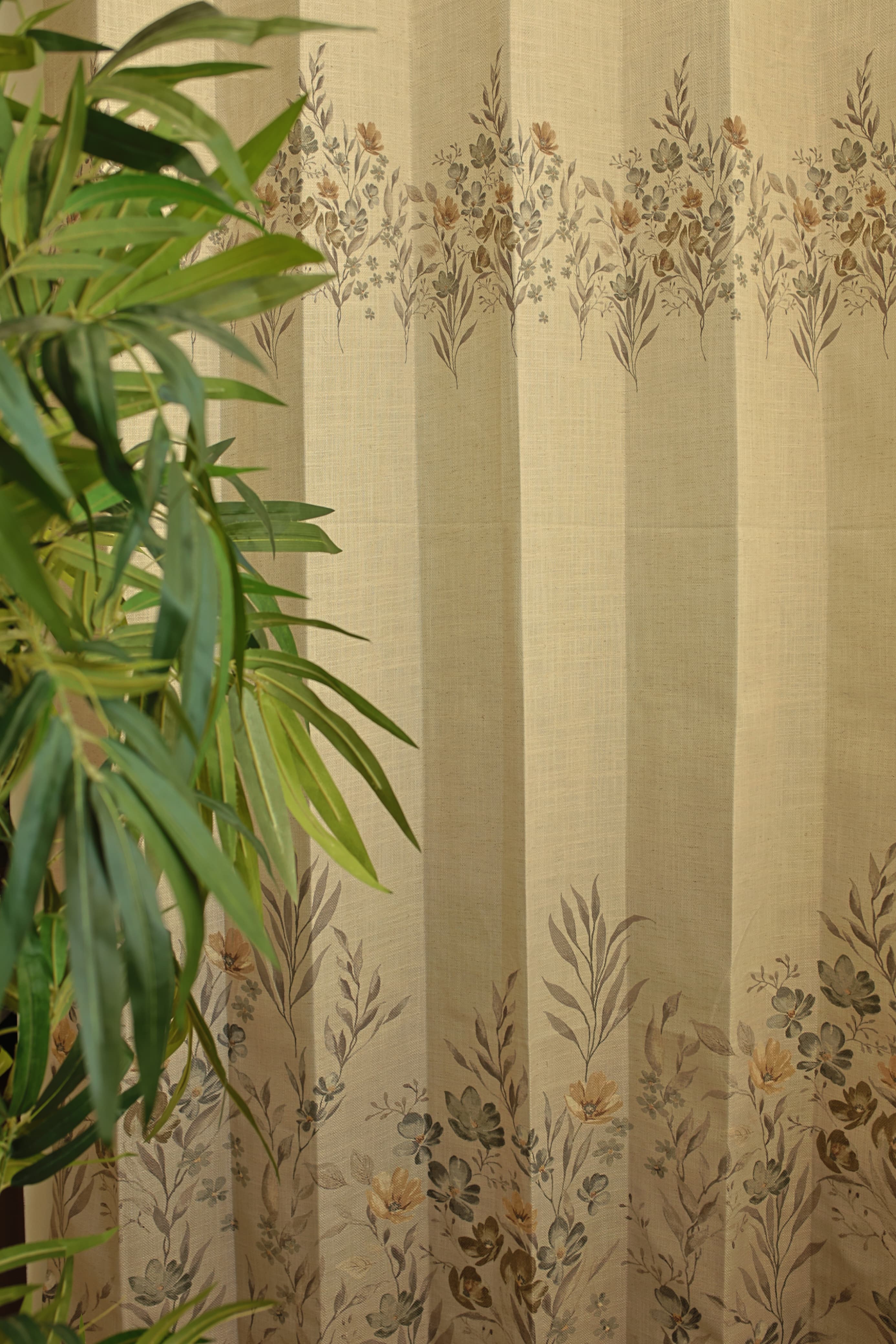Curtains:English floral printed curtains(sheer and opaque)