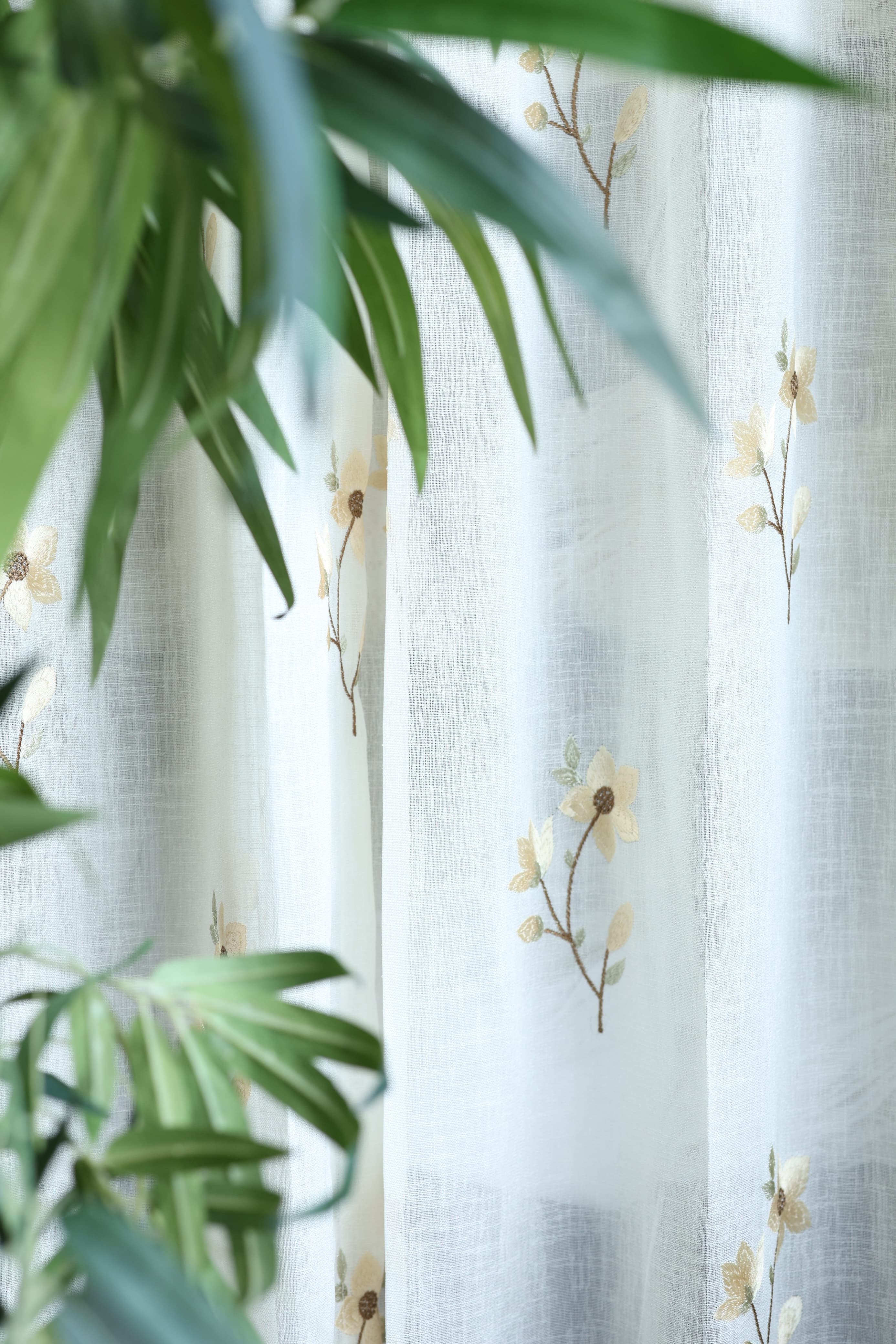 Marigold Embroidery Sheer Curtain