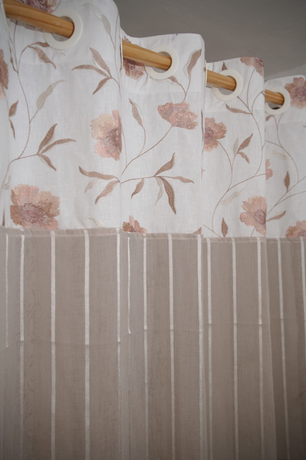 Curtains - Premium designer sheer curtains(semi transparent)