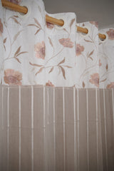 Curtains - Premium designer sheer curtains(semi transparent)