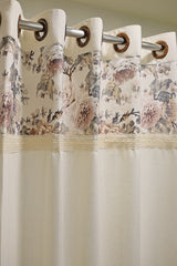 Curtains:Floral printed Opaque curtains
