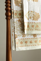 Towels - Waffle Handblock print Towel Set
