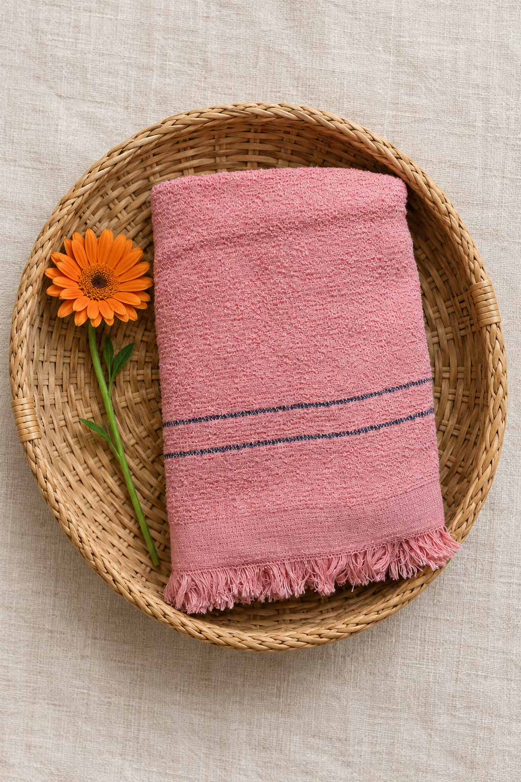 Bath towel(thorthu) 18*28 inches(Burnt Maroon)