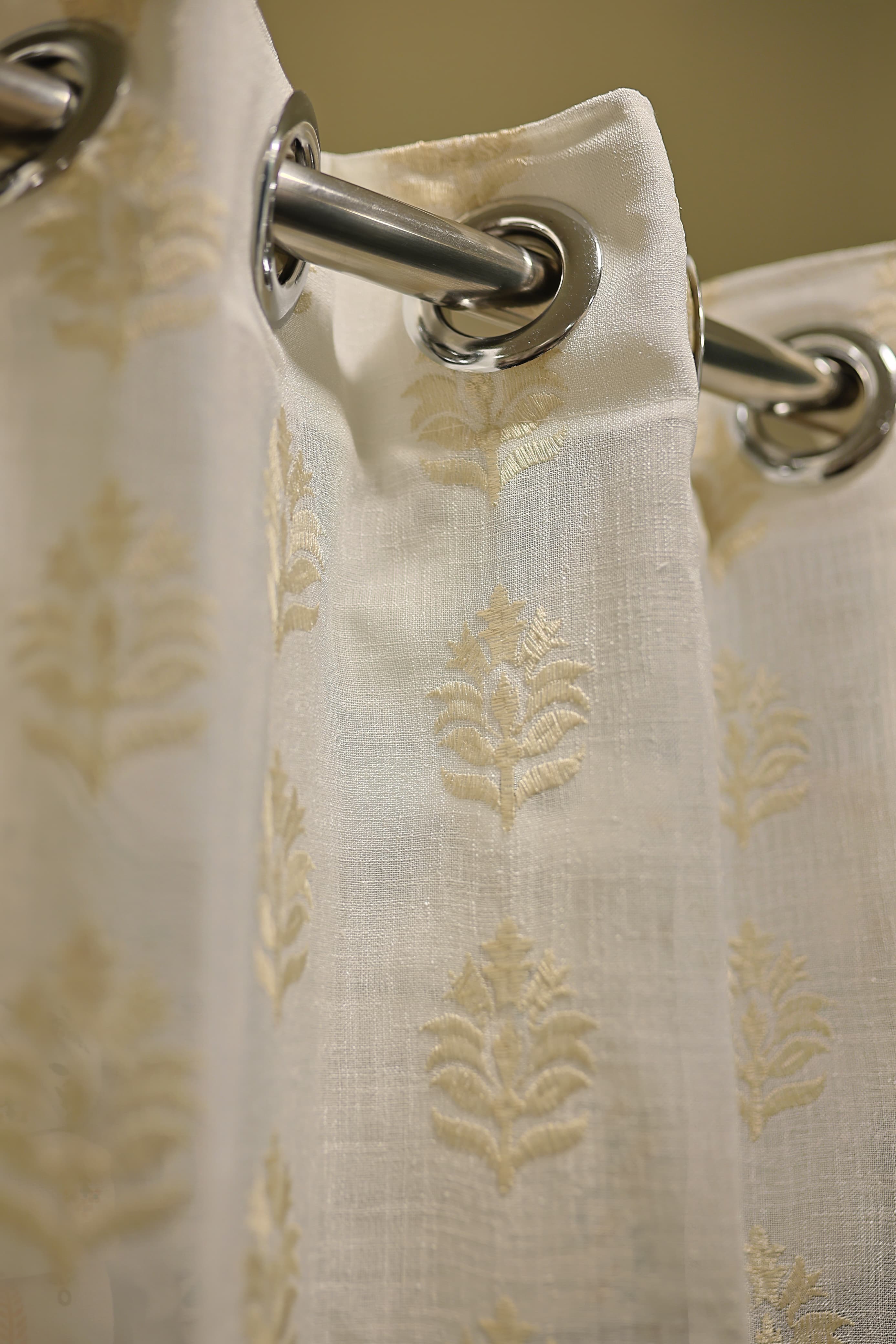 Curtains-Premium embroidered sheer curtains